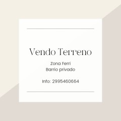 Particular vende o permuto, terreno en cipolletti