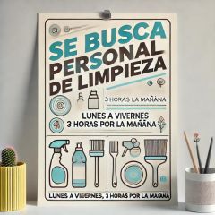 Se busca personal de limpieza