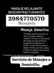 Masajes integrales, relajantes,  descontracturantes,  servicios a domicilio, se lleva camilla, cremas y aceite para el cuerpo